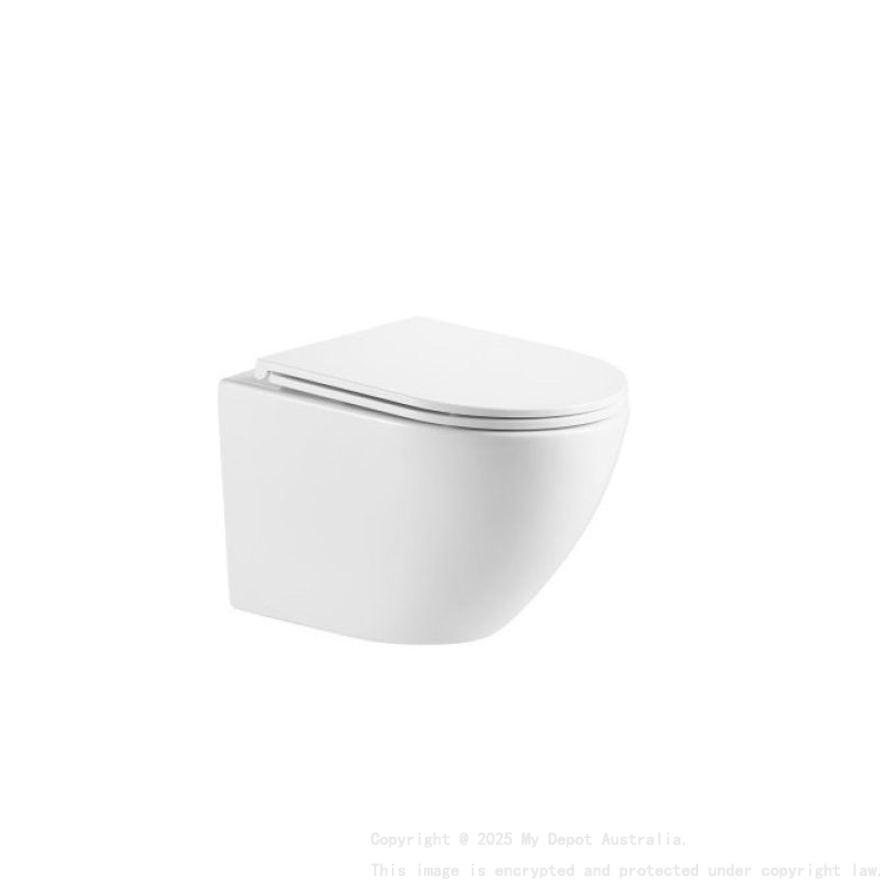 Wall Hung Pan (Rimless) With Slim Uf Seat Cover 