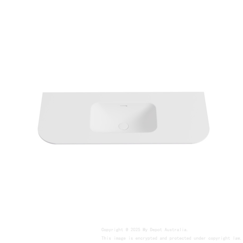 1205X505X140 Matte White Aruro Solid Surface Stone Basin