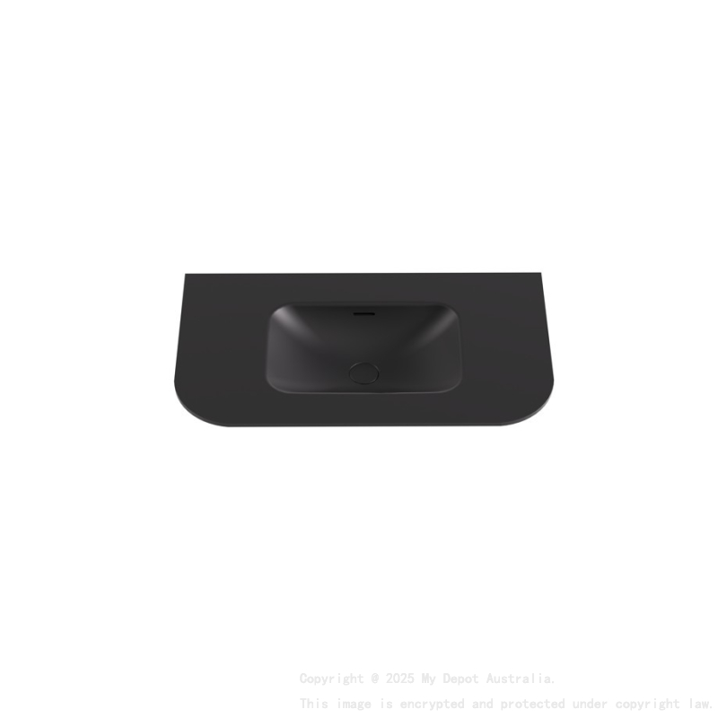 905X505X140 Matte Black Aruro Solid Surface Stone Basin