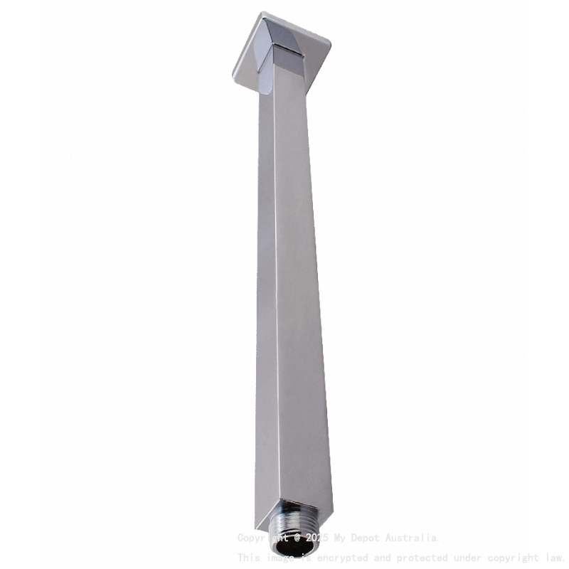 Cavallo Brushed Nickel Square Ceiling Shower Arm 400mm