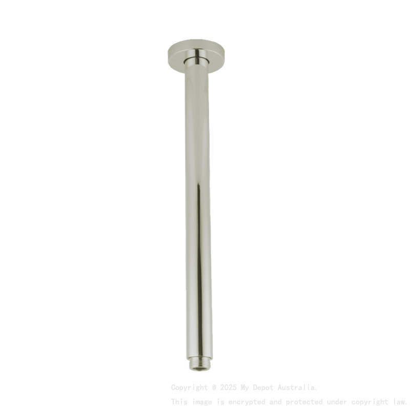 Pentro Brushed Nickel Round Ceiling Shower Arm 400mm