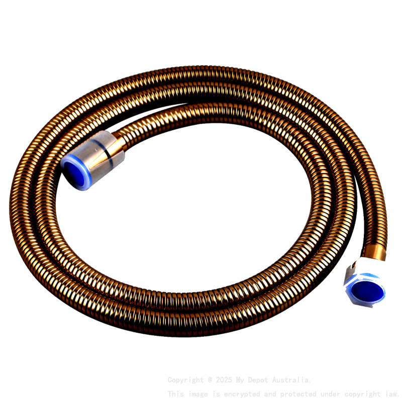 1500mm Brushed Brass Stainless Steel Shower Hose
