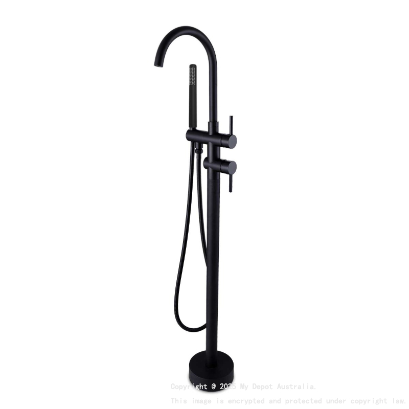 Pentro Matte Black Free Standing Spout & Shower