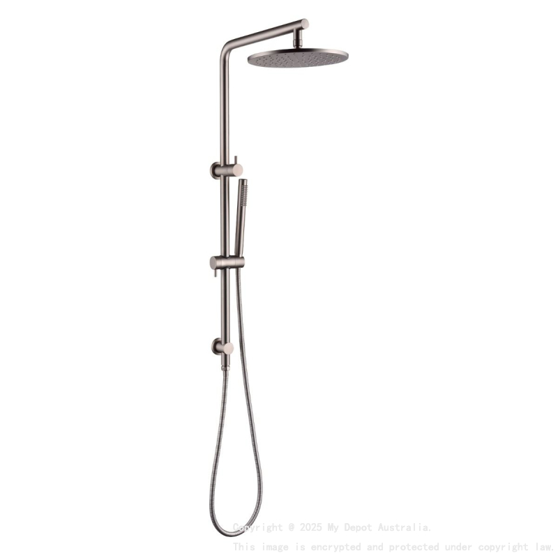 Pentro 10" Brushed Nickel Round Handheld Shower Station