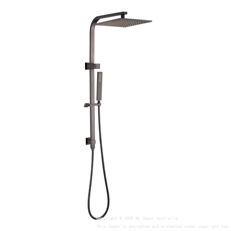Esperia 10" Gun Metal Grey Square Shower Station