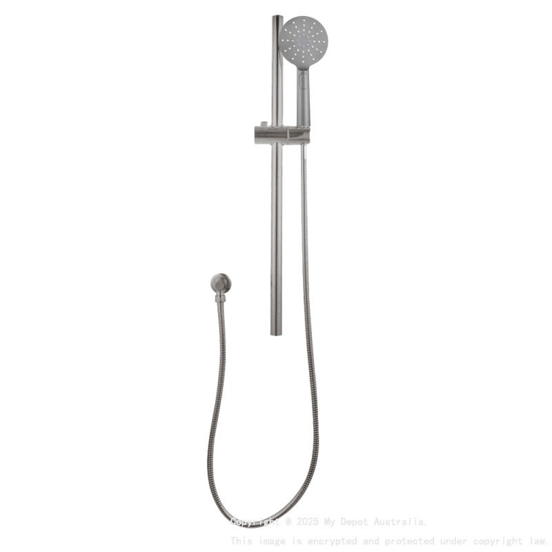 Pentro Brushed Nickel  Round Handheld Shower Rail Set
