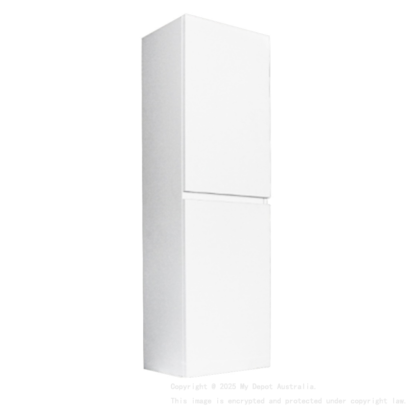 1350mm Matte White MDF Cabinet Bathroom Vanity 2 Doors Tall Boy