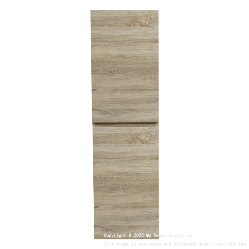 1350mm White Oak MDF Cabinet Bathroom Vanity 2 Doors Tall Boy