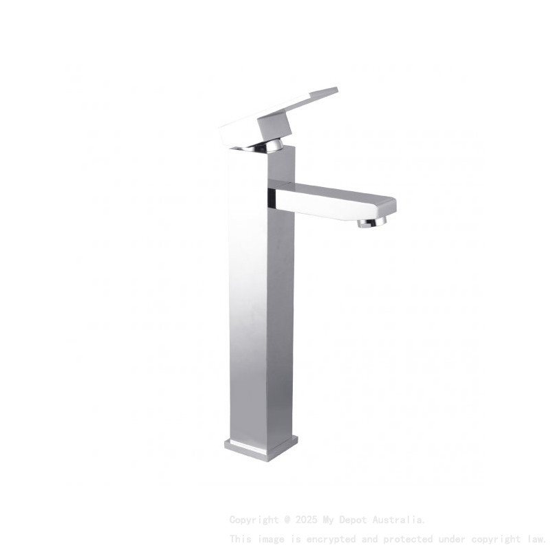 Cavallo Chrome Square Tall Basin Mixer