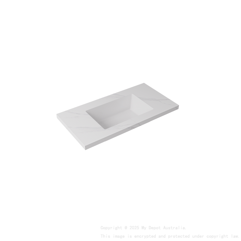 900x460x190mm Carrara White Sintered Stone Seamlessjoined With Fine Ceramic Basin Single Bowl No Tap Hole