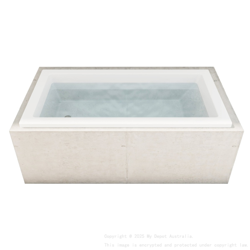 1675*400*750mm Gloss White Viva Anti Slippery Island Bath