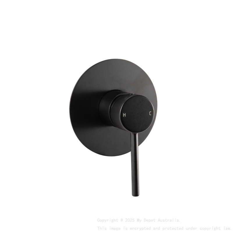 Pentro Matte Black Round Shower Mixer Tap