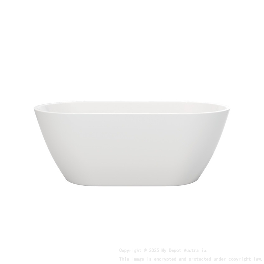 1700mm Freestanding Bathtub Gloss White Acrylic Oval Bathtub