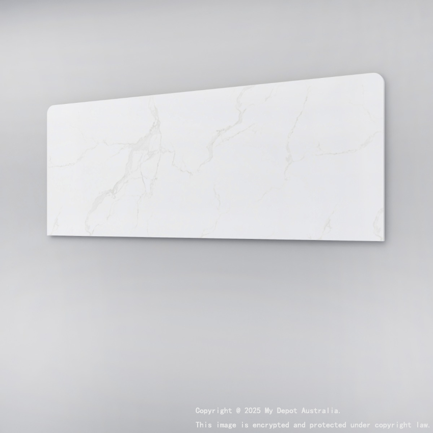 1200mm White Marble Look Sintered Stone Top Benchtop