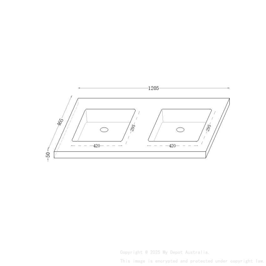 1205X465X50mm Calacatta Night Black Sintered Stone Semless Joined With Fine Ceramic Basin Stone Double Bowl No Tap Hole