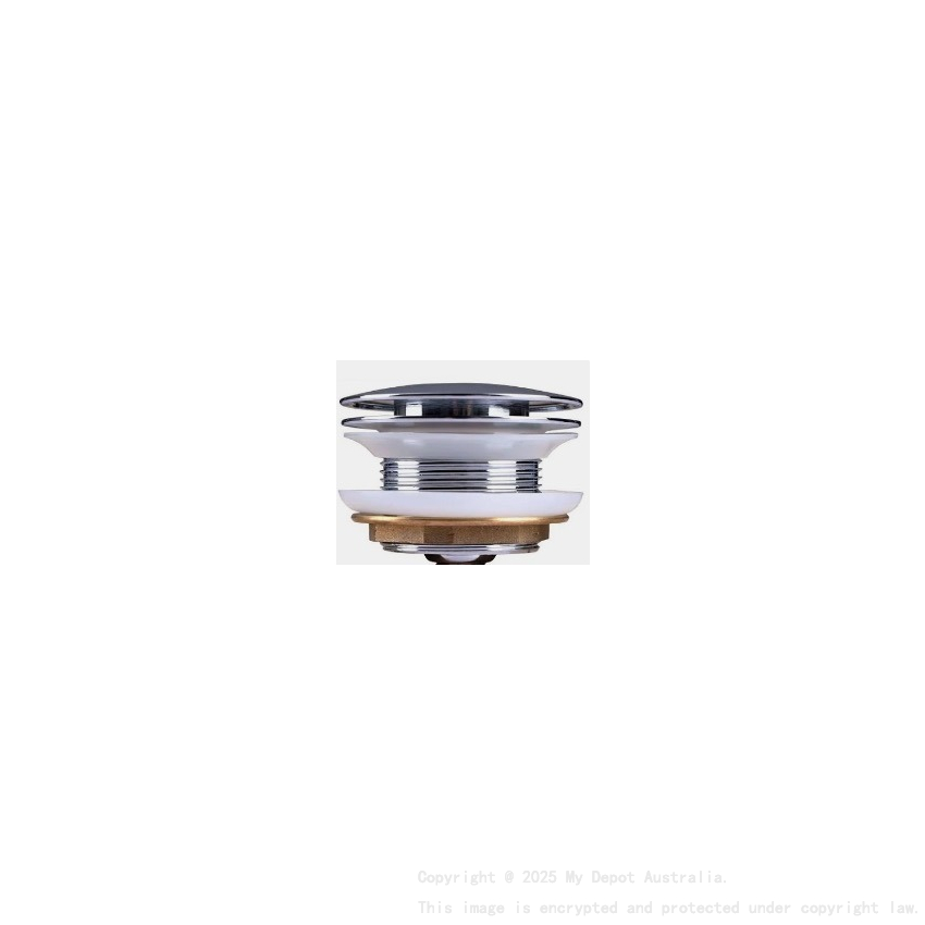 Chrome Mushroom Solid Brass 40mm Bathtub Pop Up Waste Plug Non Overflow