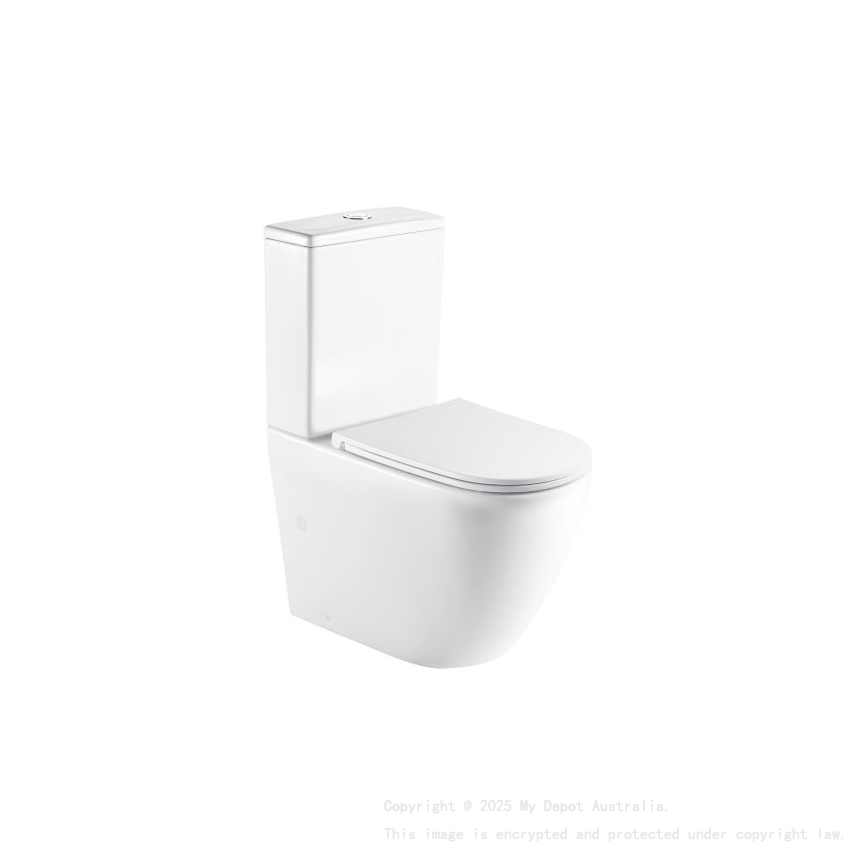 Hani Back To Wall Toilet Suite (Rimless) With Slim Uf Seat Cover And Universal Inlet Cistern T3