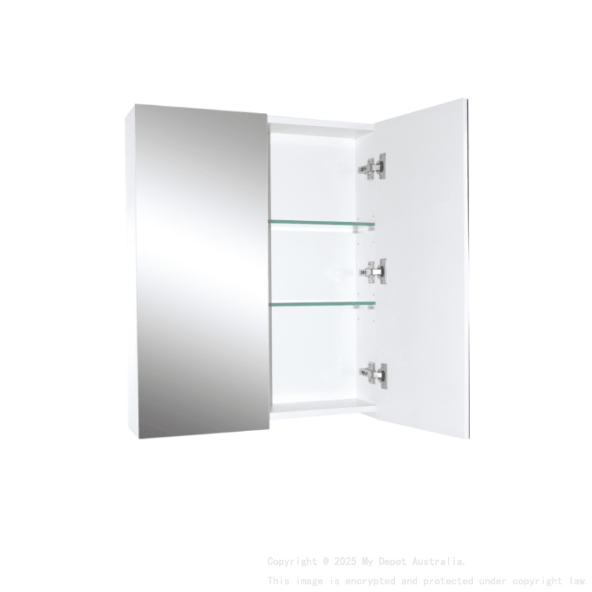 600*150*720mm Pvc White Shaving Cabinet Two Doors