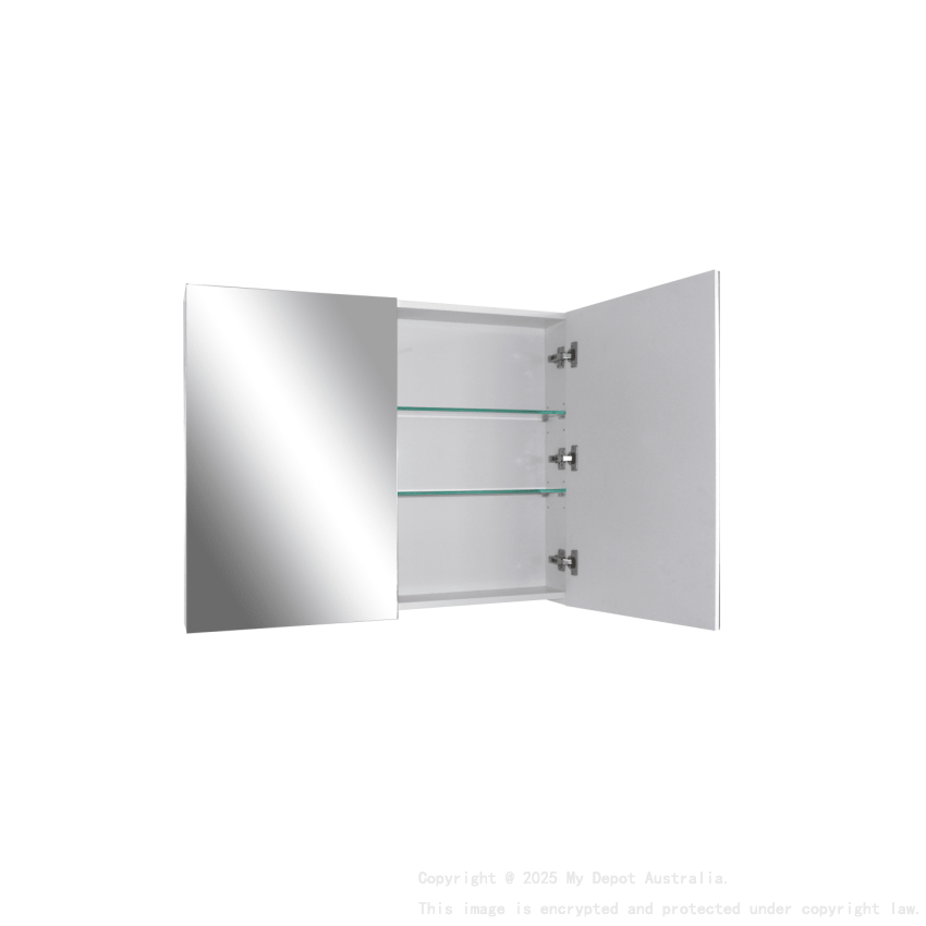 900*720*150mm Pvc White Shaving Cabinet Two Doors