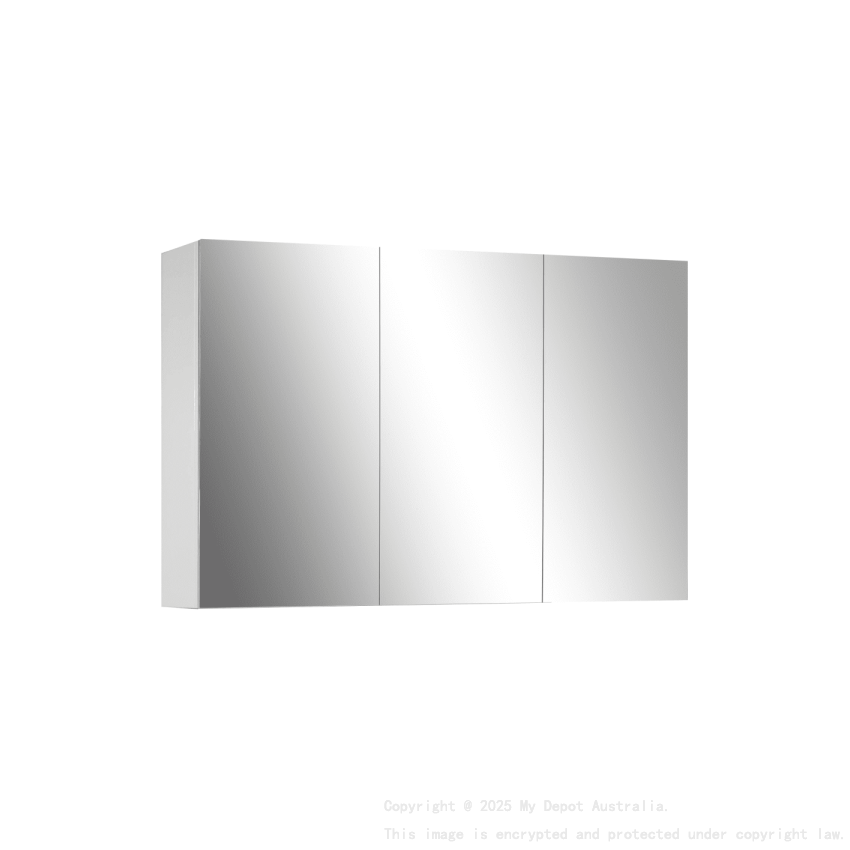 1200*150*720mm Pvc White Shaving Cabinet Three Doors