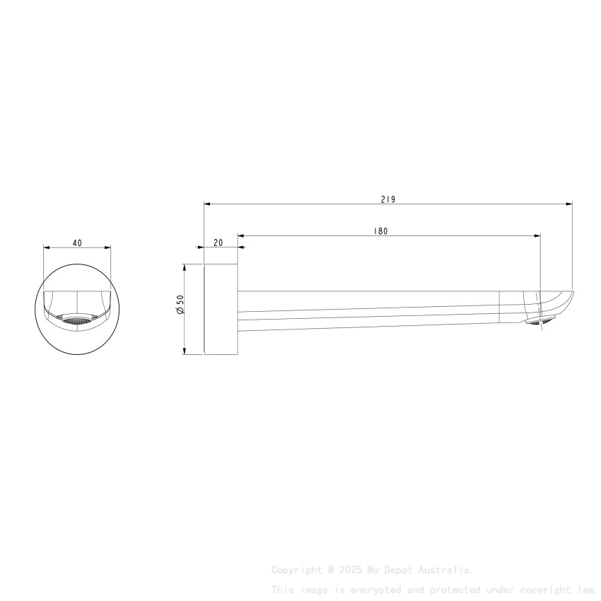 Black Bathtub/Basin Wall Spout