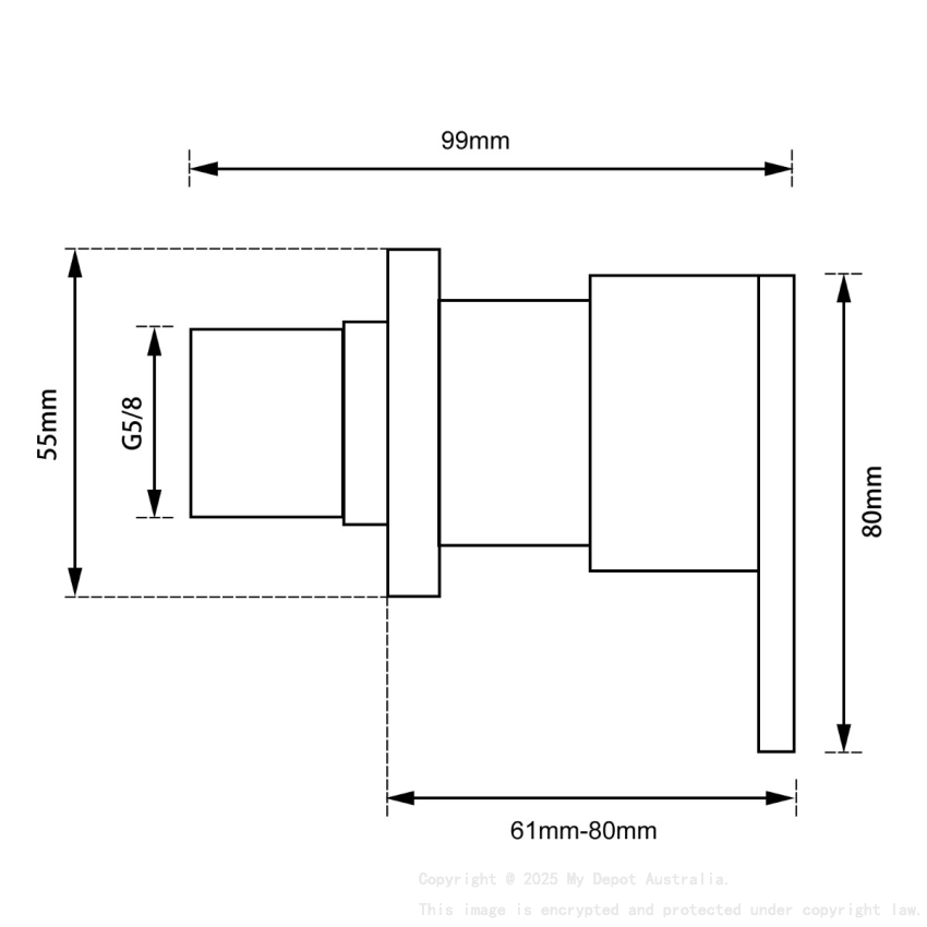 Chrome Shower Wall Taps