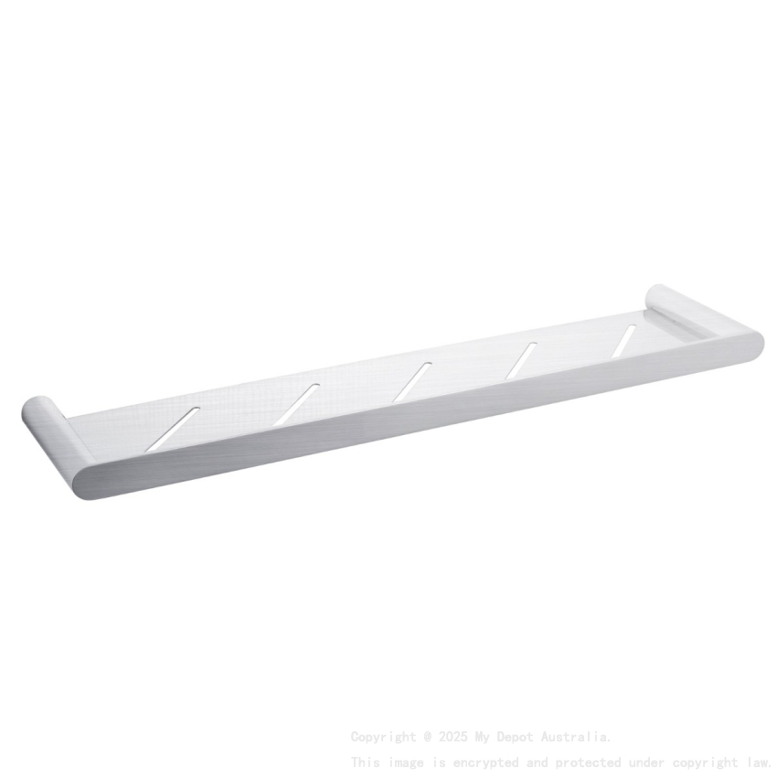 Brushed Nickel Round Stainless Steel Shelf