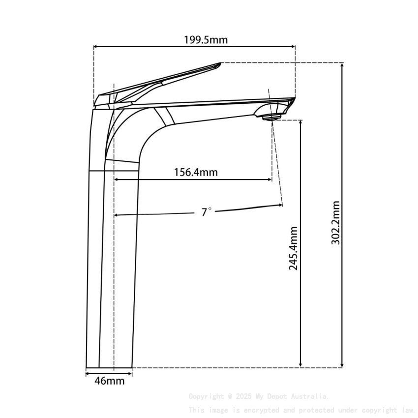 Chrome Tall Basin Mixer