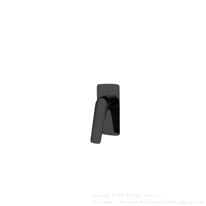Square Black Shower/Bath Wall Mixer