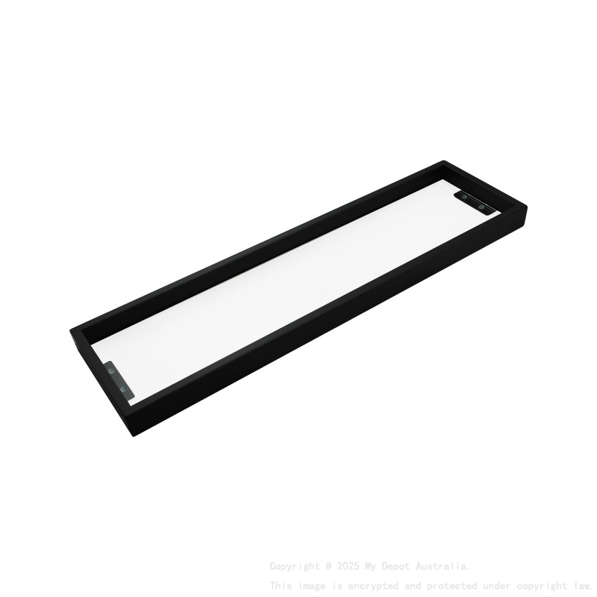 Black Glass Shelf 600mm