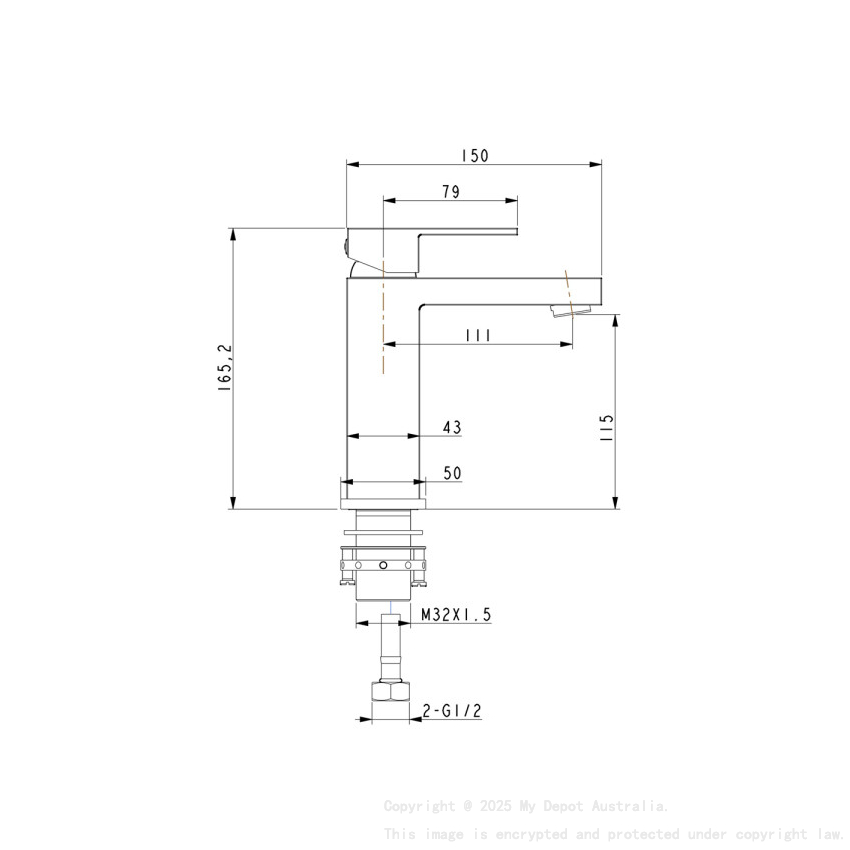 Chrome Basin Mixer Tap