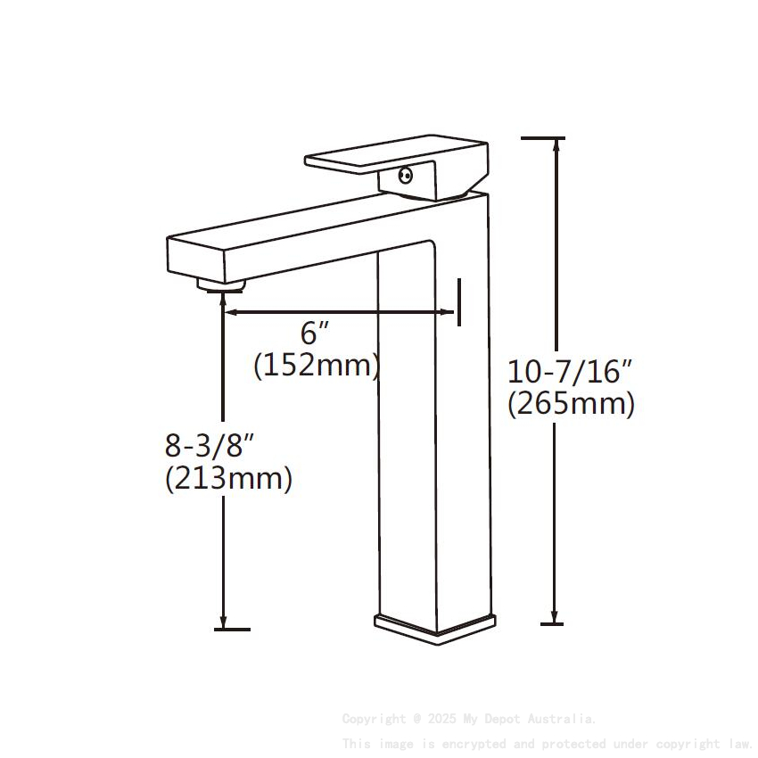 Black Tall Basin Mixer