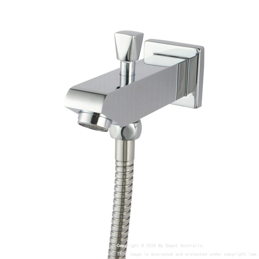 Chrome Bathtub/Basin Wall Spout with Diverter