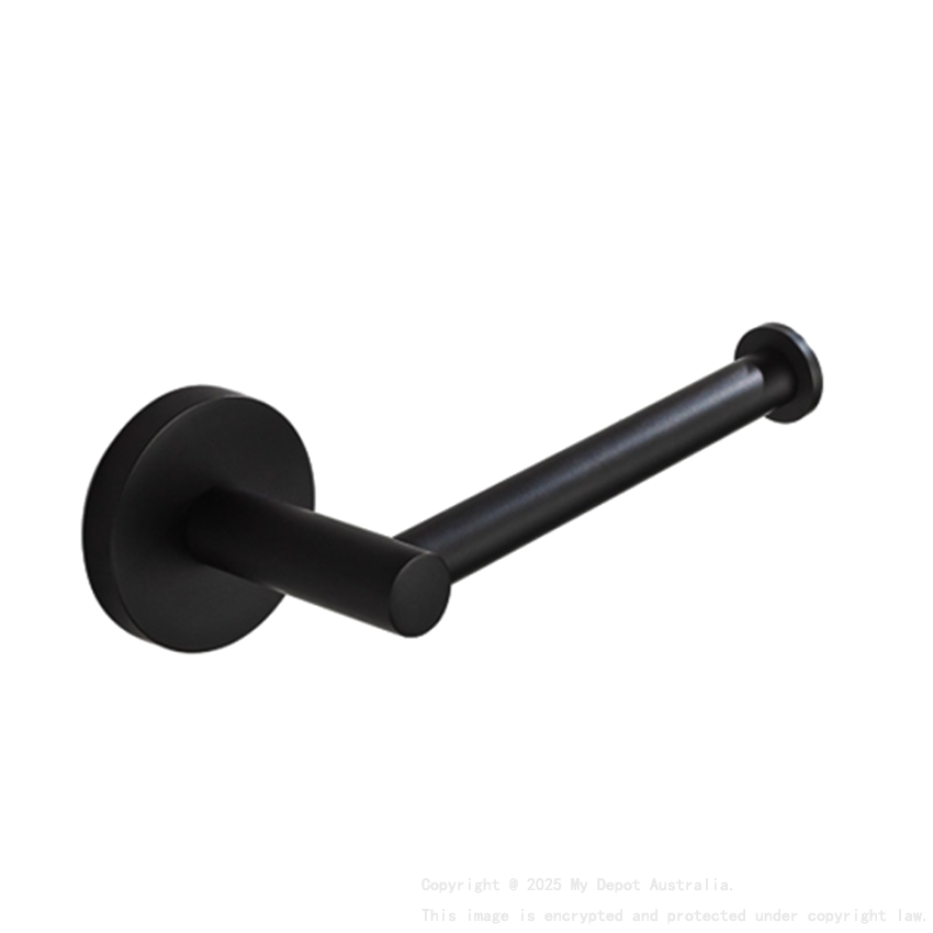 Black Round Stainless Steel Wall Mounted Toilet Paper Roll Holder