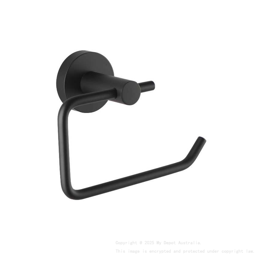 Round Black Toilet Paper Roll Holder