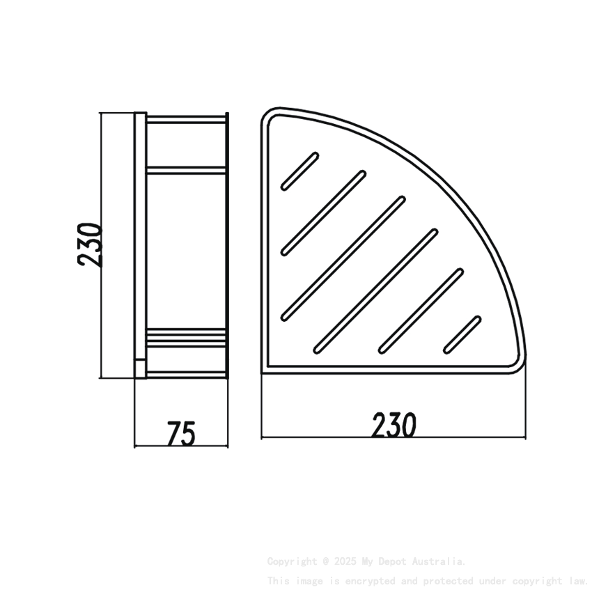 Matte Black Stainless Steel Shower Shelf