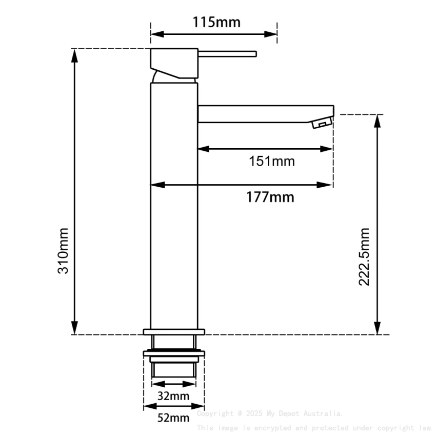 Chrome Tall Basin Mixer