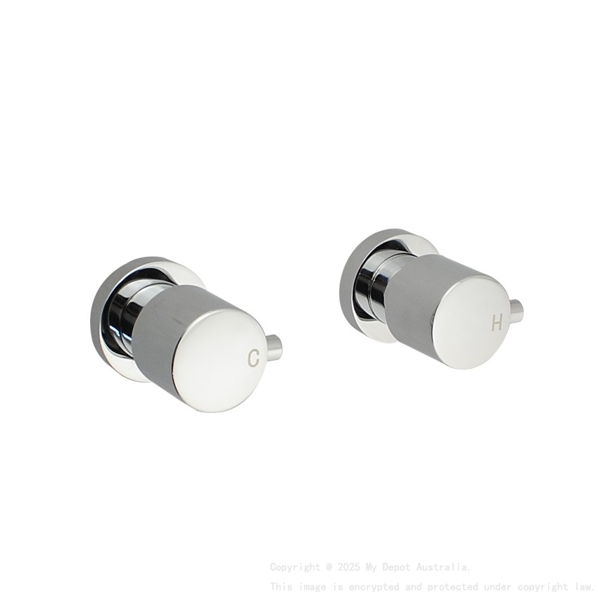 Round Chrome Shower Wall taps