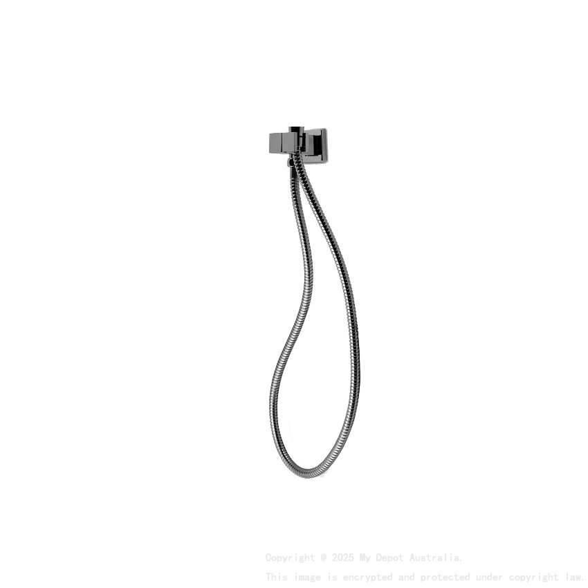 Square Brushed Nickel Shower Rail without Handheld Shower