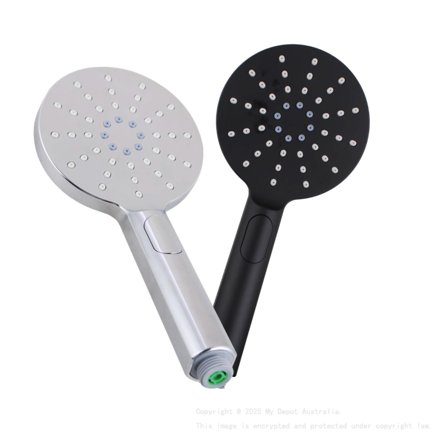 Round Black Handheld Shower(ABS)