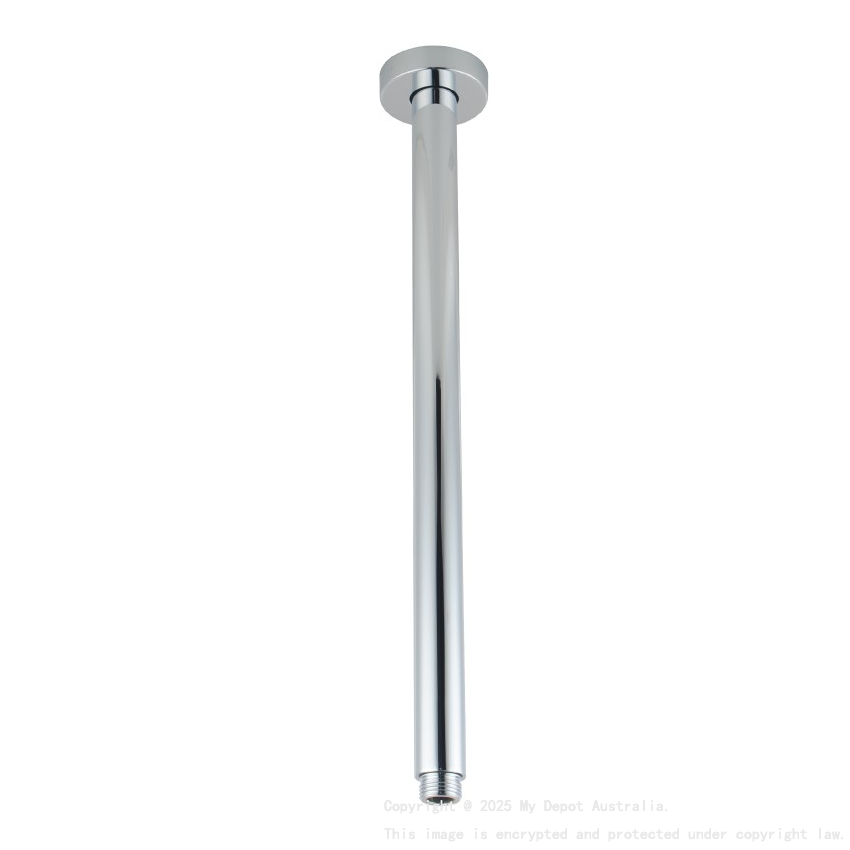 Round Chrome Ceiling Shower Arm 400mm