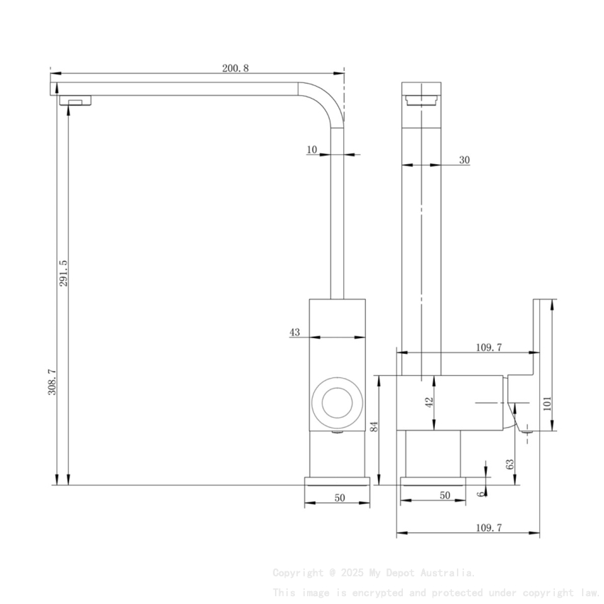 Chrome Kitchen Sink Mixer Tap