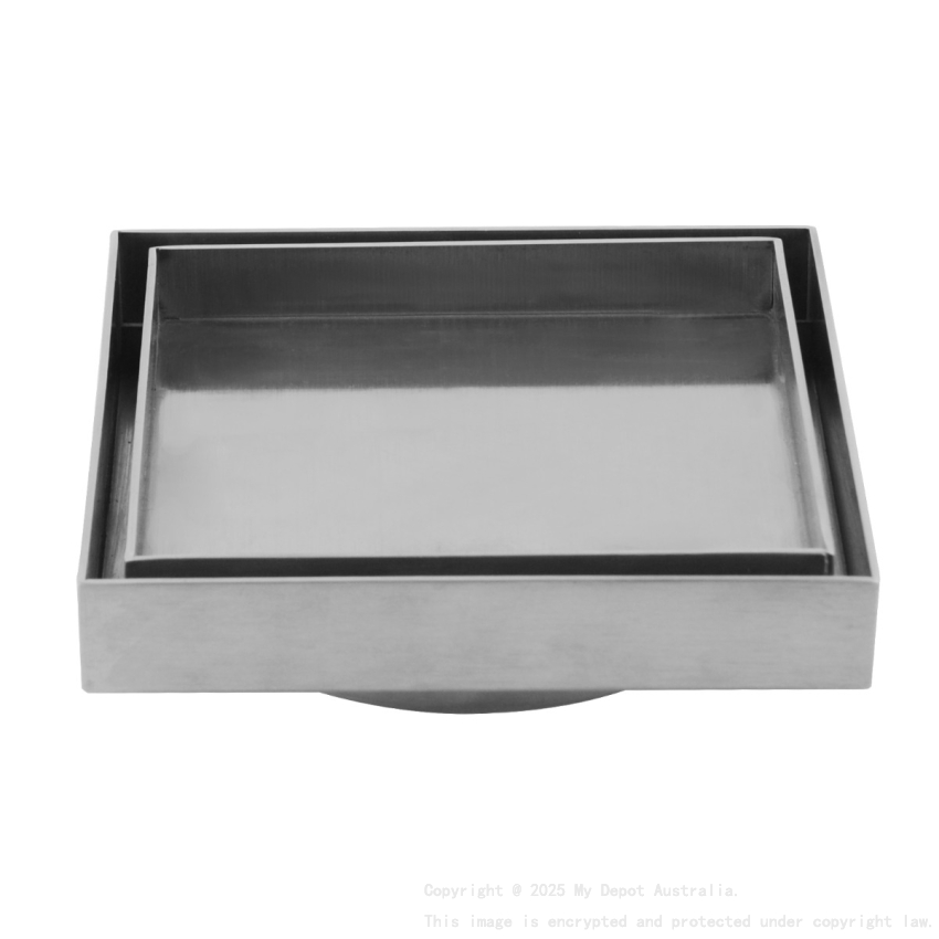 Chrome Shower Grate Floor Waste Drain Smart Insert Tile 120*120mm