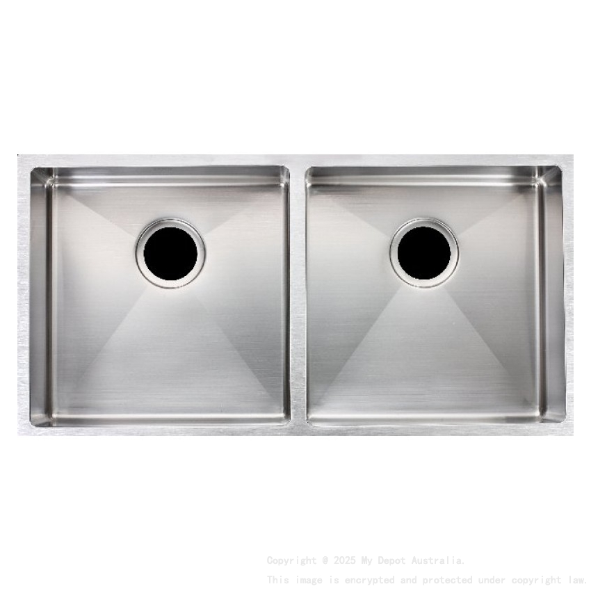 1.2mm Handmade Double Bowls Top/Undermount Kitchen Sink Round Corner 865*440*200mm