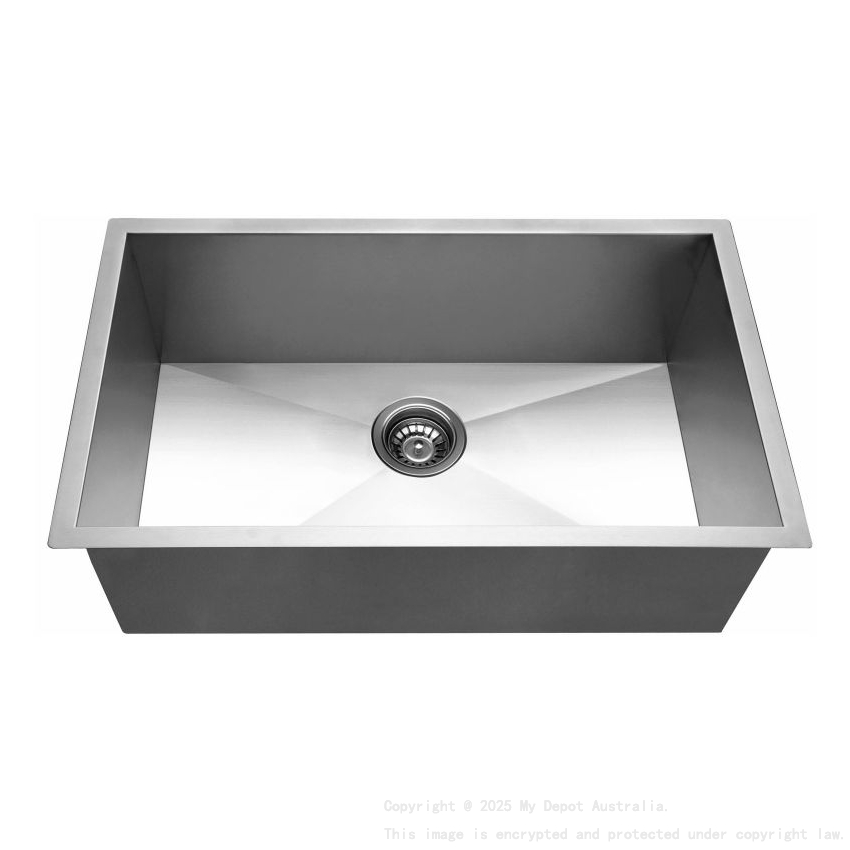 304 Stainless Steel Hand-made Single Bowl Kitchen Sink(Round Edges) 762*457*254mm