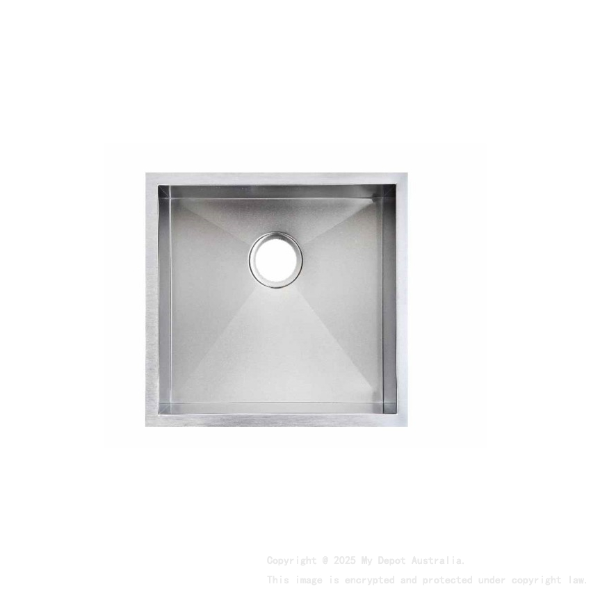 304 Stainless Steel Hand-made Single Bowl Kitchen Sink 440*440*205mm(R10 Corner)