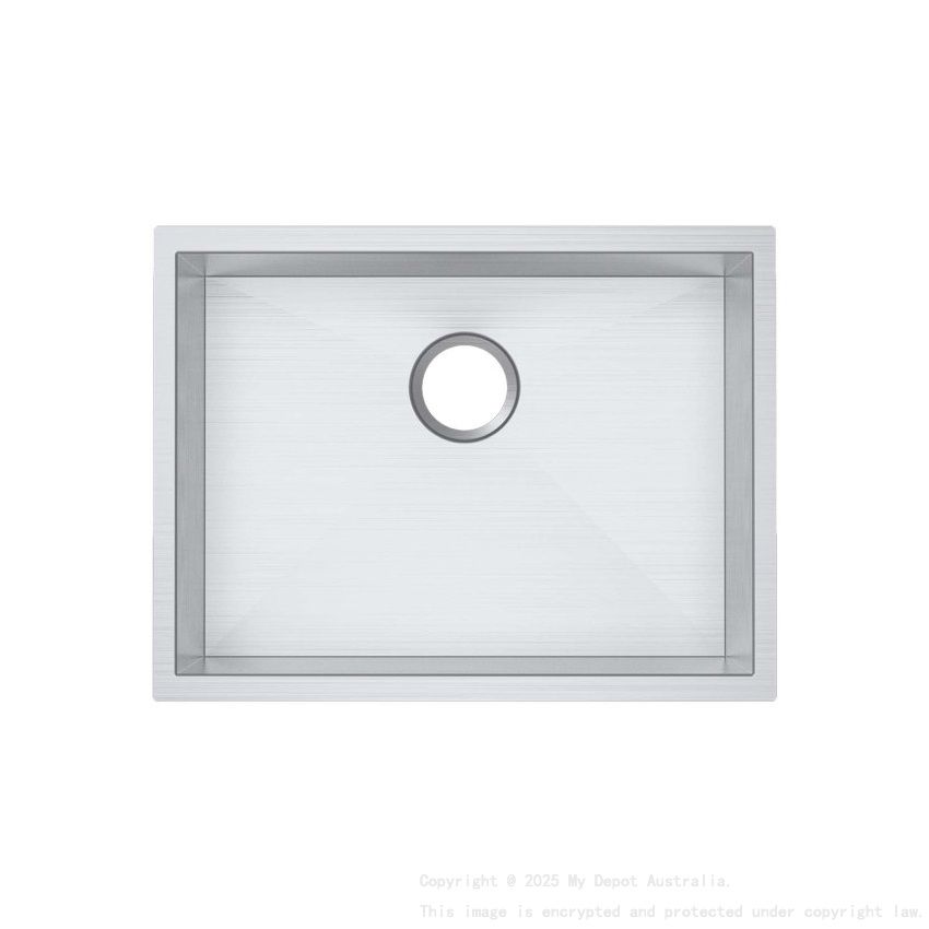 304 Stainless Steel Hand-made Single Bowl Kitchen Sink(Round Edges)600*450*300mm