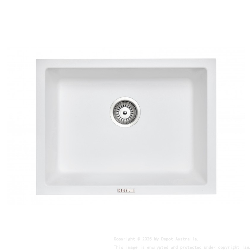 Carysil White Single Big Bowl Granite Kitchen Sink 610*457mm