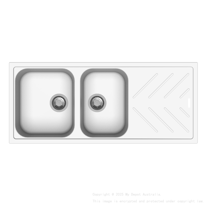 New Beethoven D200 Snova White 1 and 3/4 Bowl Granite Kitchen Sink 1060*500mm