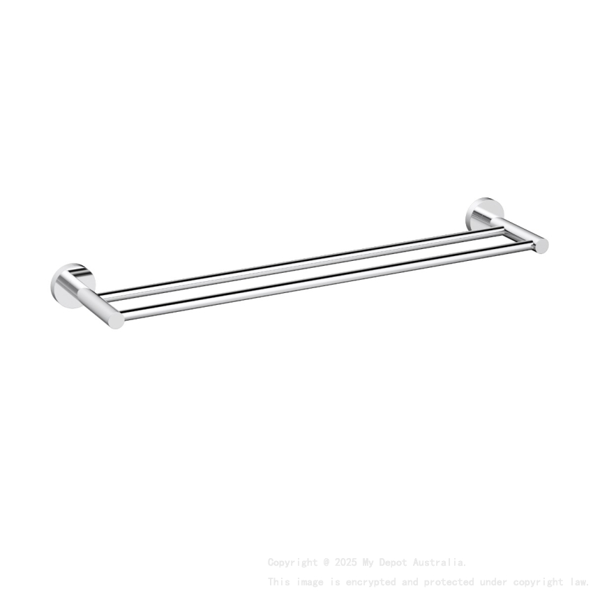 600mm Otus Slimline Double Towel Rail Chrome